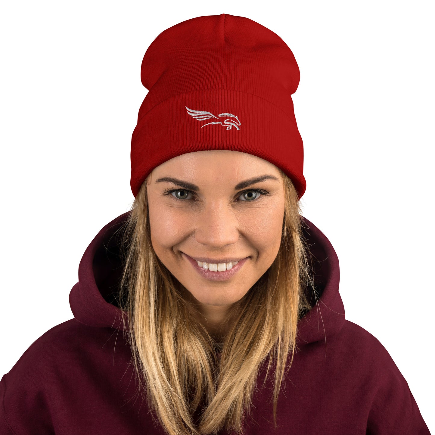 Dark Color Embroidered Percy Beanie